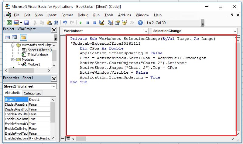 Hướng dẫn neo, ghim biểu đồ luôn ở chế độ xem trong Excel